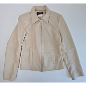 Vintage BOGATO Tan Leather Jacket Made in Canada Women's 6